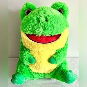 Plush Green Frog Belly Buddy Stuffed Animal – Soft Cuddly Toy approx. 14”H x 8”W